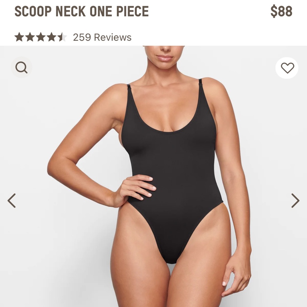 SKIMS Scoop Neck One Piece Bathing Suit